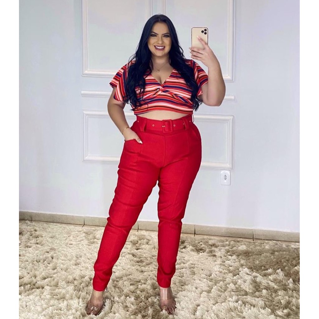 Calça bengaline hot sale plus size