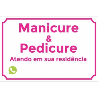 Placa Não faça Drama, faça as unhas Manicure Decorativa 20x29cm