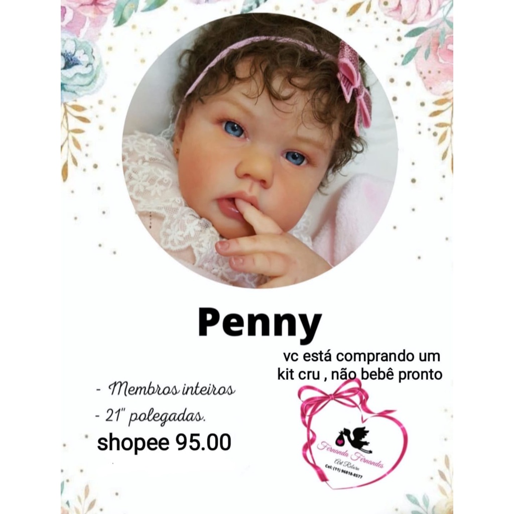 Kit Cru Para Bebe Reborn Mold Penny