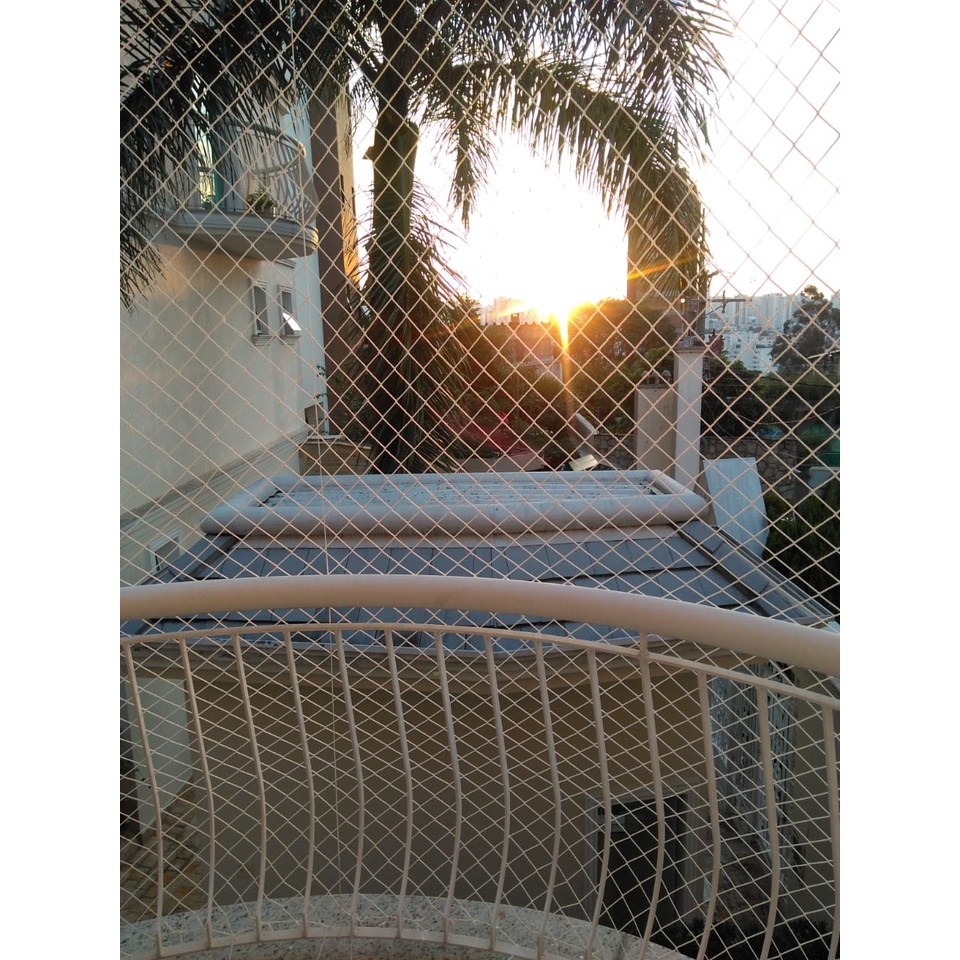 Rede com Corda 10m² Para Proteção De Sacadas Janelas Gatos Crianças