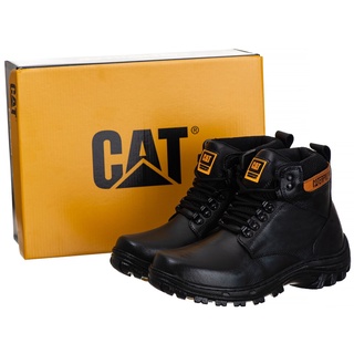 Bota Caterpillar Original Masculina palmilha a Gel Couro Legitimo Nude  Impermeável Confortável.