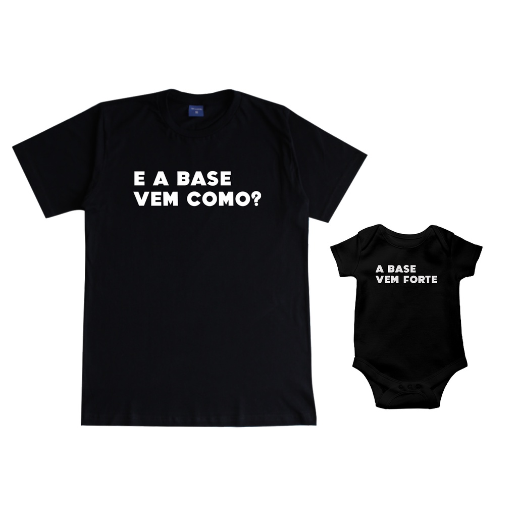 Camiseta tal pai tal filho(a) Naruto pretas – Criazopa