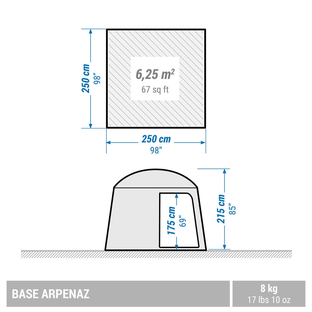 Barraca Tenda Gazebo Arpenaz Base M 6 Pessoas Quechua Original Shopee Brasil