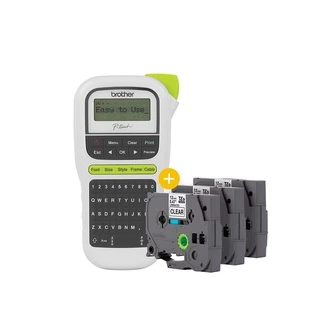 Combo Rotulador Eletronico Pth110 Brother + 3 Fitas Tze231