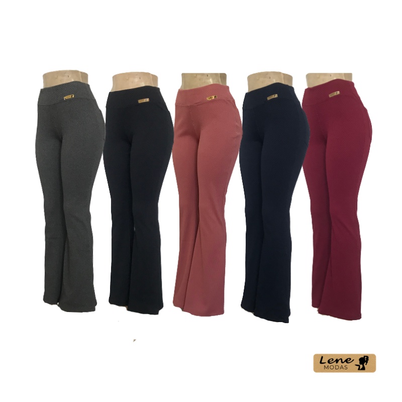 Calça Flare boca de sino Adulto / Tecido grosso com bolso.