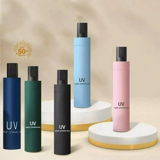 Guarda-chuva Manual Dobrável Chuva ou Chuva Guarda-chuva de uso duplo Estudante Guarda-chuva de 8 Ossos Vinil Espessado Protetor Solar Protetor Solar Anti-Ultravio