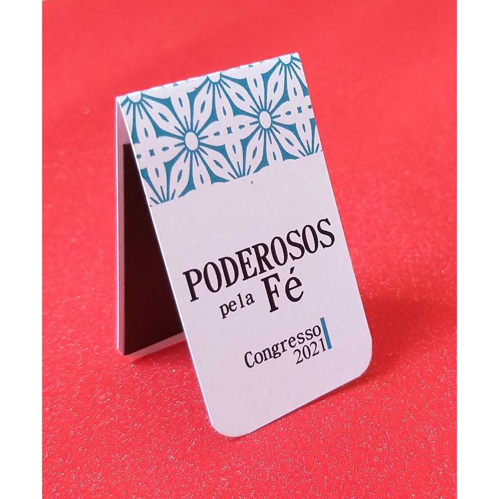 kit 100 Marcadores de Página Magnético - Personalizado - Faz a Boa!