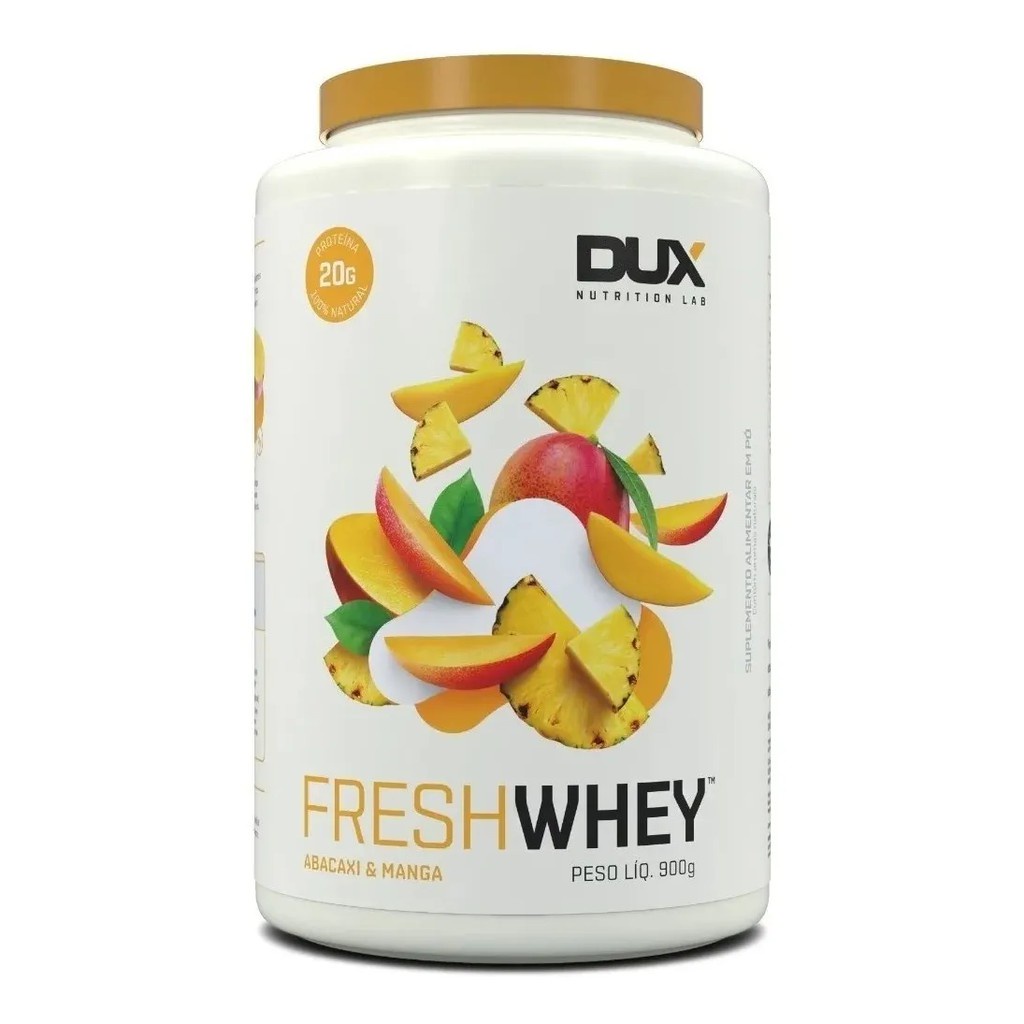 Whey Protein 3w Fresh Conc Isolado Hidr 900g Dux Nutrition -Chocolate e Avelã
