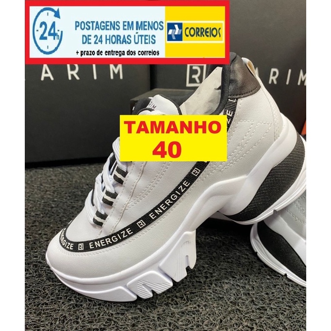 Tenis branco sale feminino tamanho 40