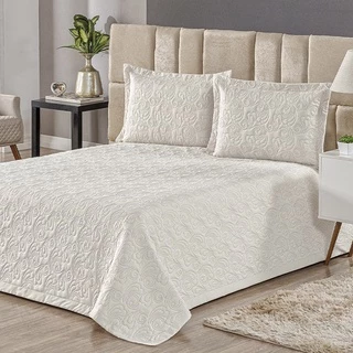 Kit Cobre Leito London King 3 Peças Percal 400 Fios Bordado