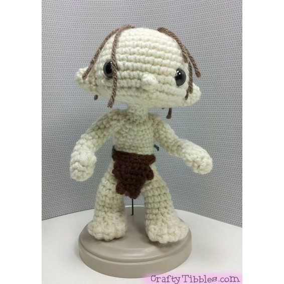 Sméagol (gollum) Senhor dos Anéis Amigurumi