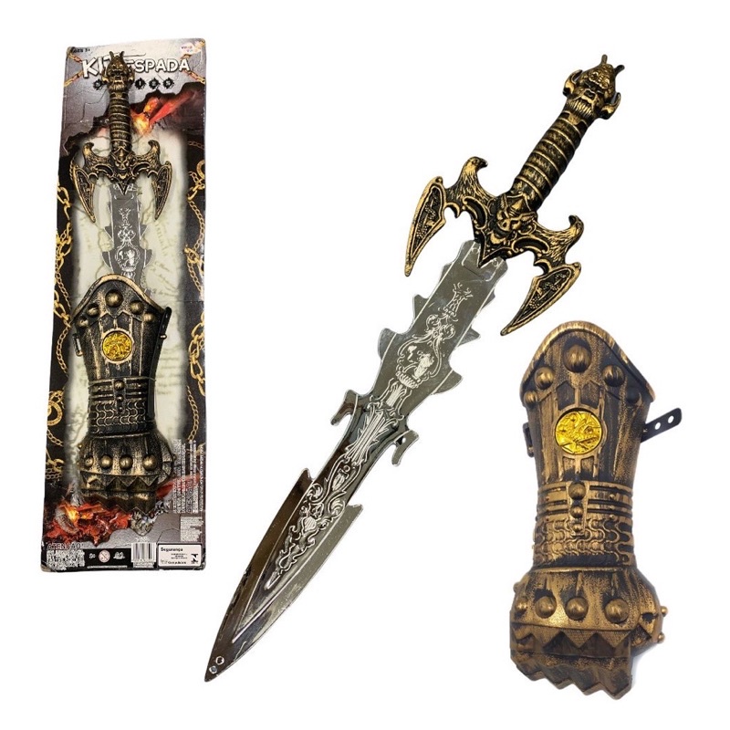 Kit Guerreiro Medieval Escudo e Espada Mini Toys 0369A