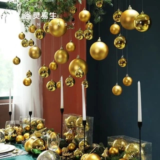 Kit Bolas Enfeite Bolinhas De Árvore De Natal 5cm/6cm/7cm/8cm Para Decoração Natalina