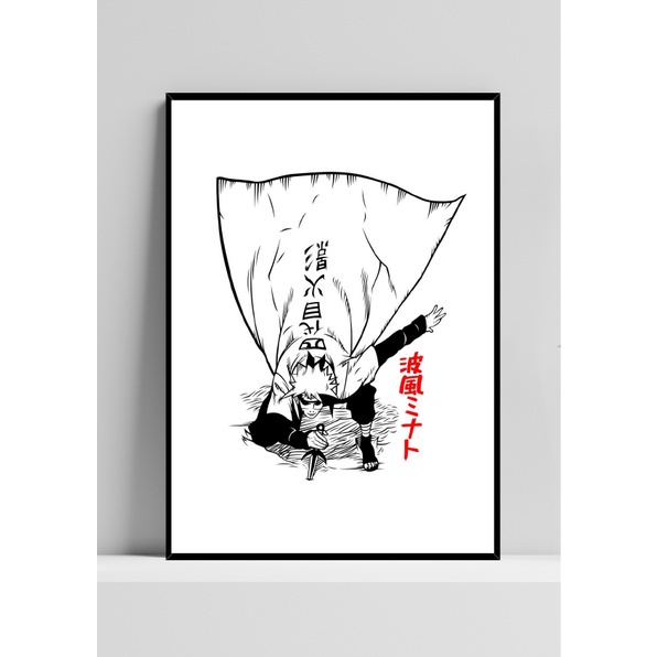Quadro de mdf poster moldura Anime, Mangá, Naruto, Minato