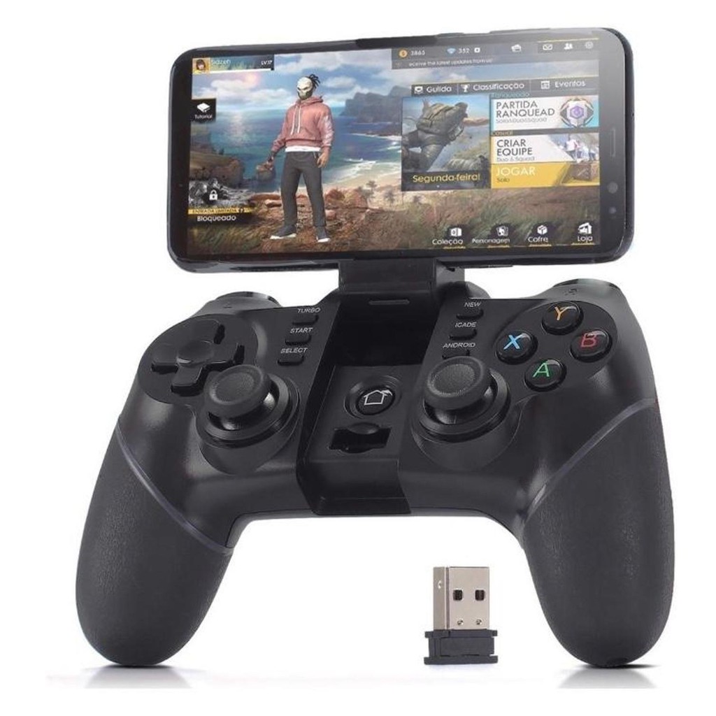 Controle Gamepad Gun Phantom Shox Bluetooth em Formato de Arma para Jogos  de Tiro para Celular Ipega PG-9057 Original