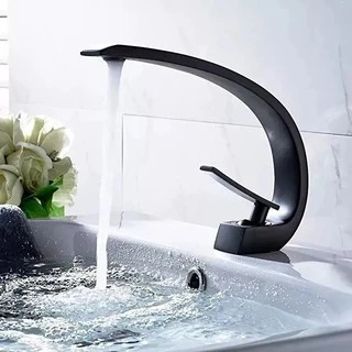 Torneira para Banheiro Misturador Monocomando Luxo Fosca Black