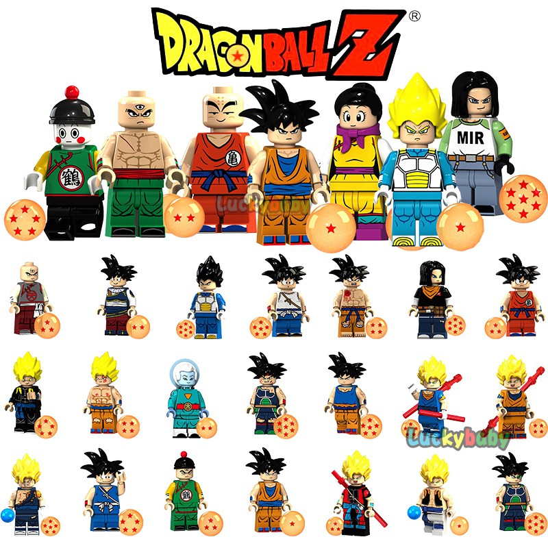 Lego Dragon Ball Z Super Vegeta Son Goku Saiyans Anime celular Minifiguras de blocos de construção