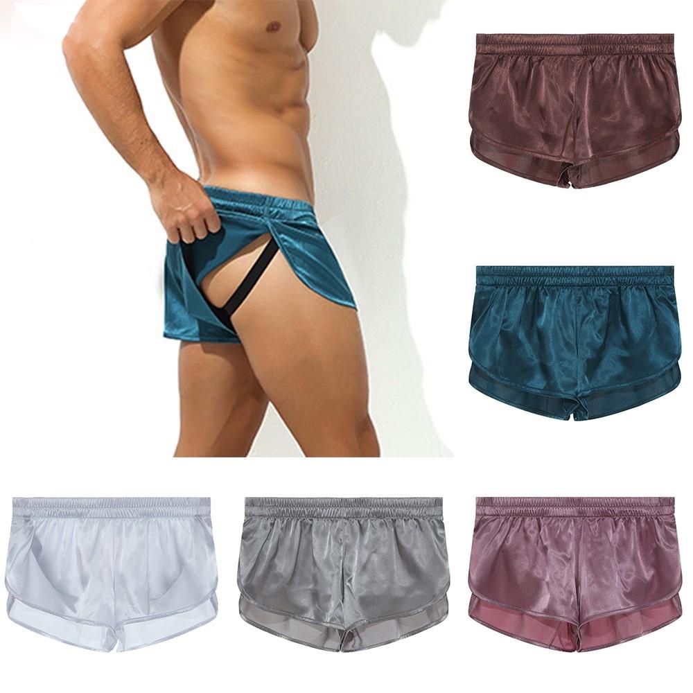 Roupa Íntima Masculina/boxer sexy De Cor Lisa Frontal Com Fenda