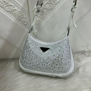 Bolsa para axilas com strass Um ombro portátil moda nobre bolsa feminina