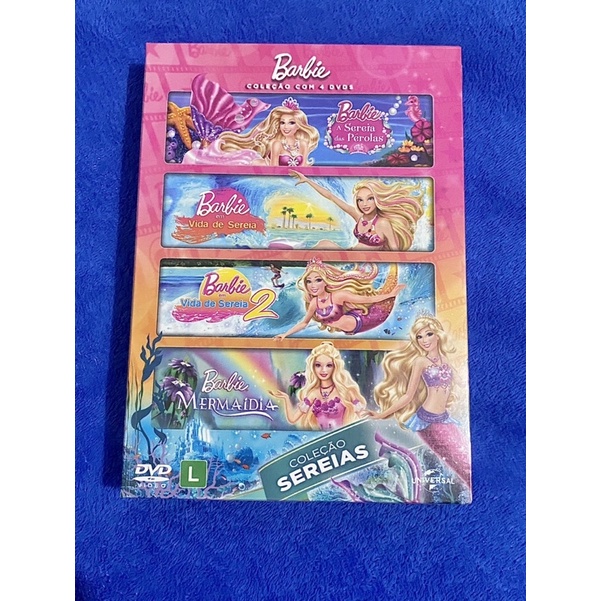 Coleção Barbie Sereias - Box com 4 DVDs - Novo Lacrado