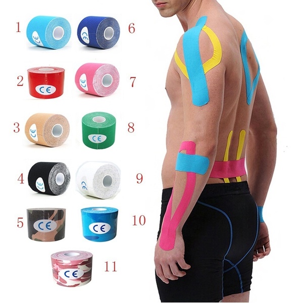 Kinesio Tape Fita Taping Bandagem Funcional Aplicar Tornozelo Joelho