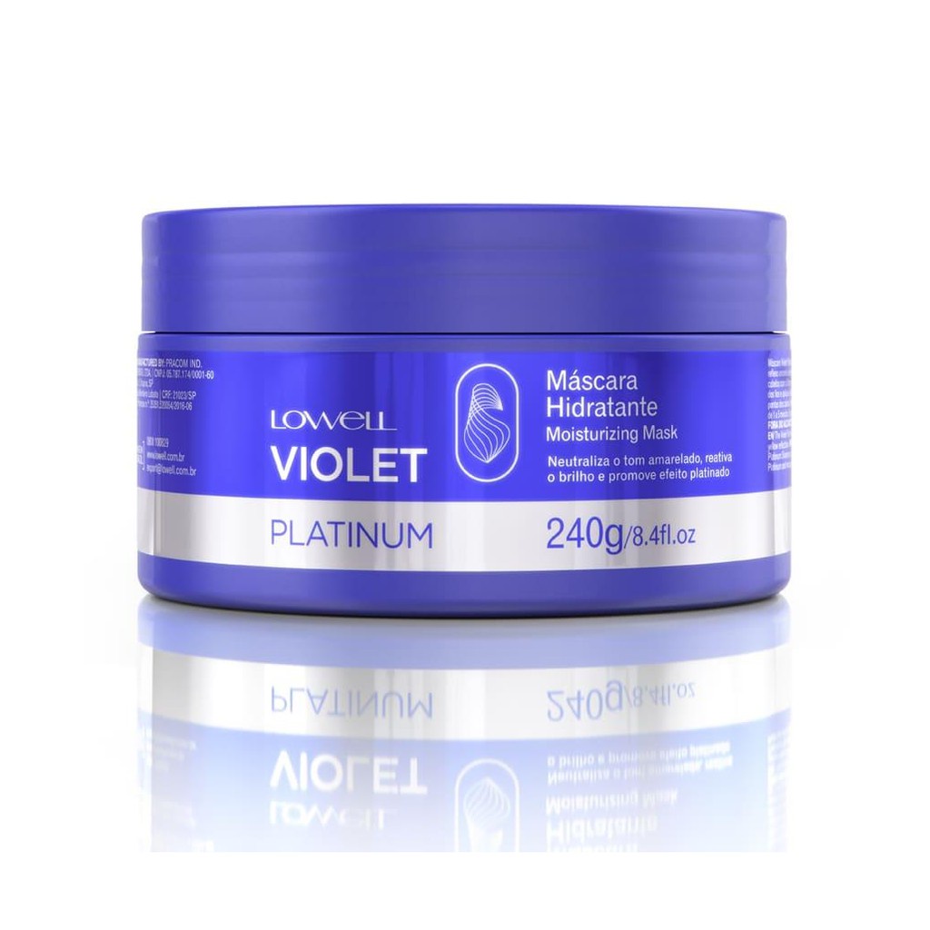 Máscara Hidratante Violet Platinum 240 g Lowell