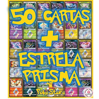 Lote 50 Cartas Pokémon Vmax V Gx Em Português Cartas Brilhantes Sem Repetir  - TechBrasil