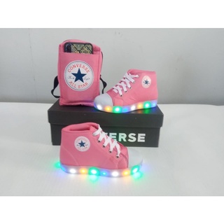 All Star infantil LED luzinha PROMO e bolsinha CONVERSE | Shopee Brasil