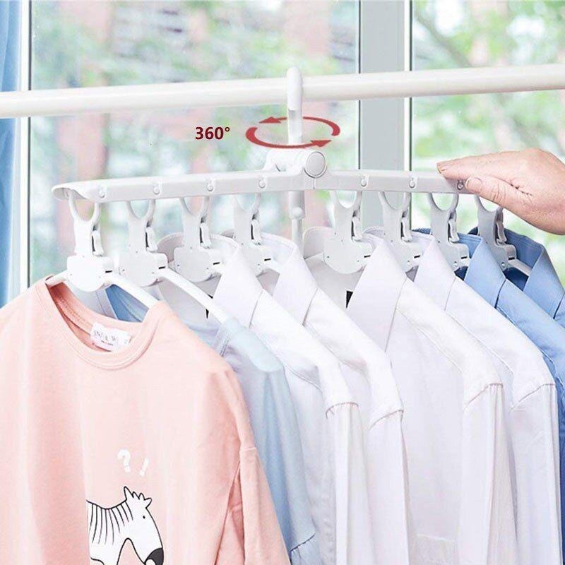 Varal Cabideiro Multifuncional Organizador Com 8 Cabides | Shopee Brasil