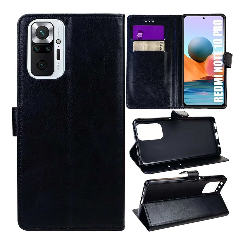 Capa Capinha Carteira Couro Para Redmi Note 10 Pro Pro Max