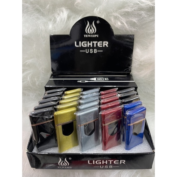 Kit Atacado [10 unidade] Isqueiro Eletrico USB Recarregável sem Chama Esqueiro - Envio Imediato