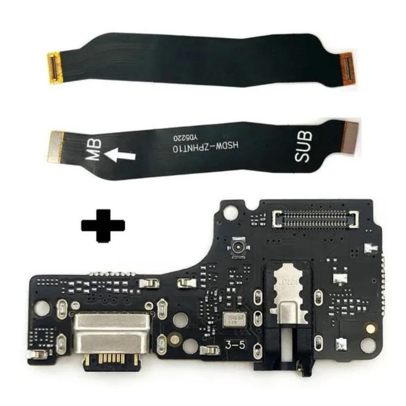 kit flex LCD + placa conector carga para xiaomi redmi note 10 4g novo