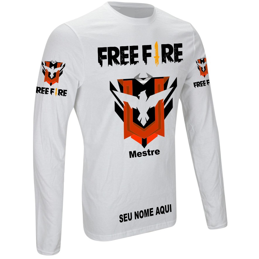 Camisa Free Fire / Camiseta Personalizada Free Fire C/ Seu Nome - Dryfit UV