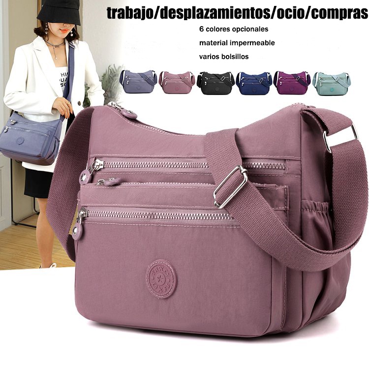 Bolsa Tiracolo Feminina De Nylon Com Grande Capacidade 2021 Escorrega