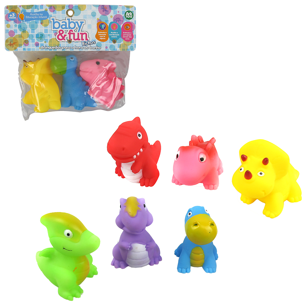 Kit 6 Dinossauro Coleção Baby Dinos Banhos De Vinil Colorido - Alfabay -  Cubo Mágico - Quebra Cabeças - A loja de Profissionais e Colecionadores!