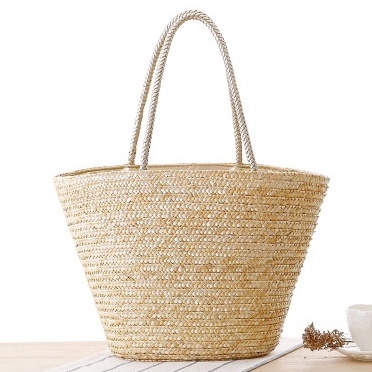 Bolsa De Praia Palha Natural Premium de luxo Artesanal Com Forro ...