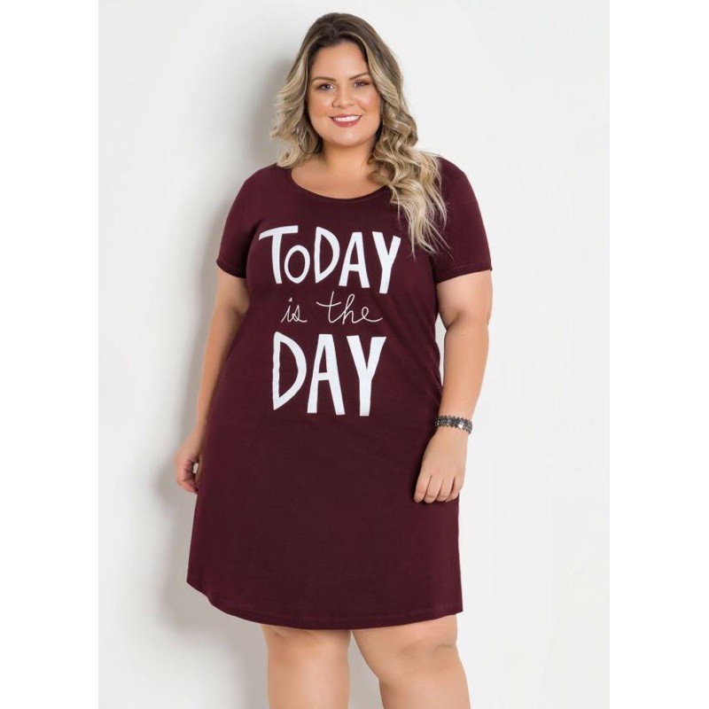 Camiseta vestido plus store size