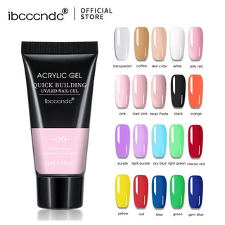 ibcccndc Poly Gel Nail Extension Gel 15 ML Polygel Quick Fast Nail Builder Gel Color 01-20