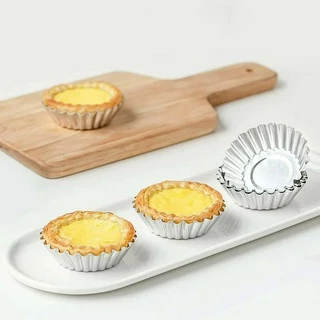 5 /10 Pcs Pack Torta de Ovo Torta de Ovo Torta de Ovo Torta de Ovo Torta de Ovo Bolo de Pêlo Bolo de Alumínio Molde de Folha de Alumínio Bandeja de Folha de Alumínio Descartável