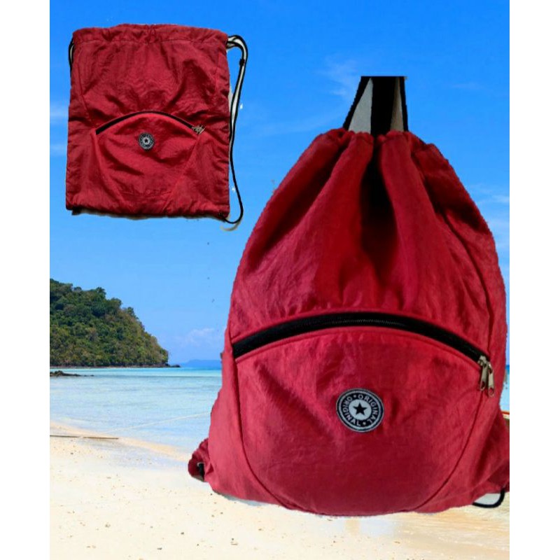 Mochila Sacola Lona Resistente Praia Viagem Passeio Estilosa