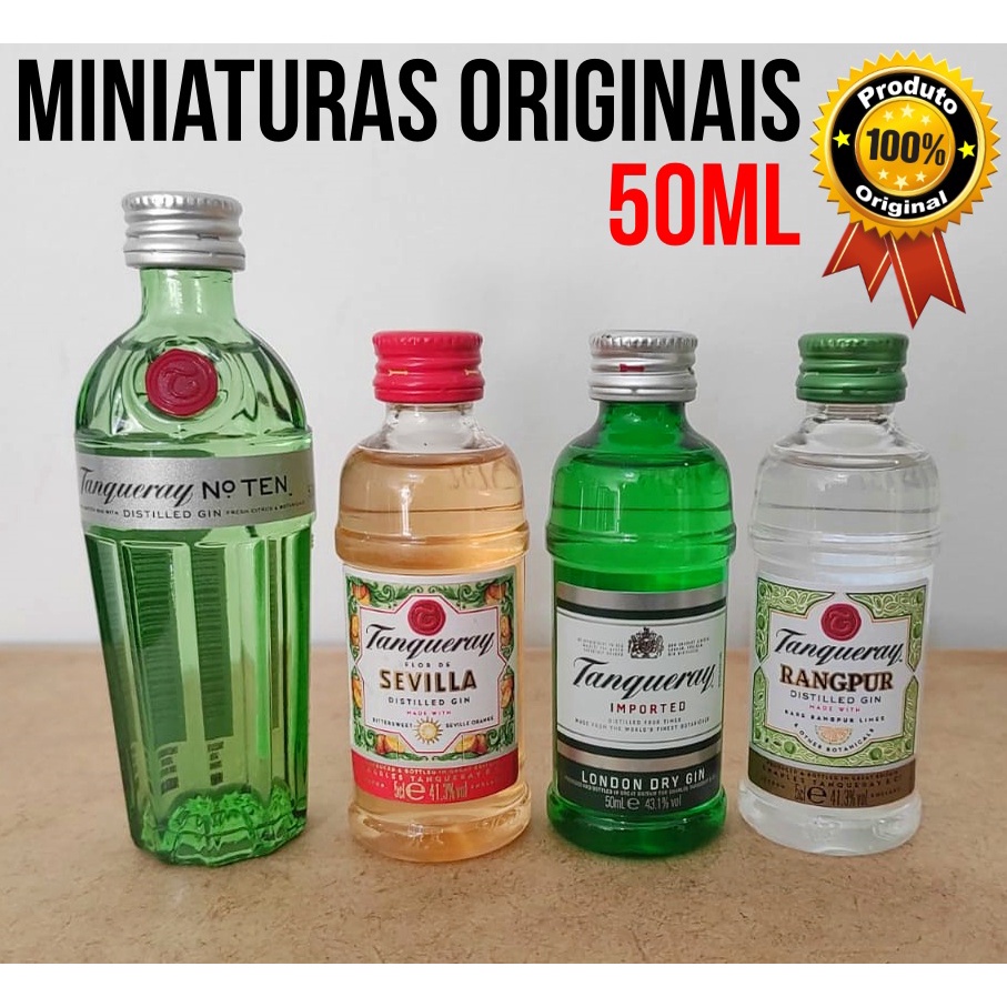 kit Miniatura Gin Tanqueray Completo 50ml - 