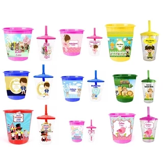 30 Copos Twister 400ml + 30 Baldes De Pipoca Kit Festa Personalizado Lembrancinha