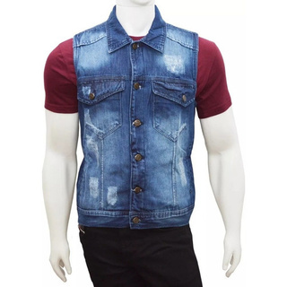 Colete jeans masculino galeria best sale do rock