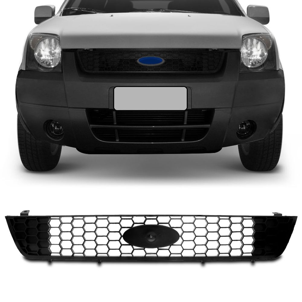 Grade Dianteira Central Ecosport 2003 2004 2005 2006 2007 Colmeia Preto Espaço Emblema