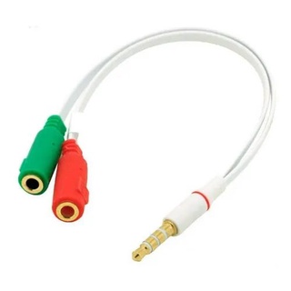 Cabo Adaptador P3 Macho para 2 P2 Fêmea entrada Fone audio e Microfone para Headset
