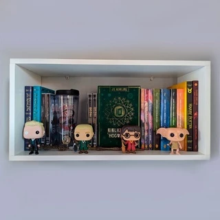 Nicho Retangular Branco 50x30x20p suporta livros Decorativo P Entrega