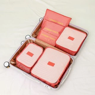 Kit 6 Organizadora De Mala Necessaire Bolsa de Viagem Travel Bag