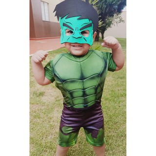 Fantasia Infantil Hulk com Máscara - Lojinha da Vivi - Roupas