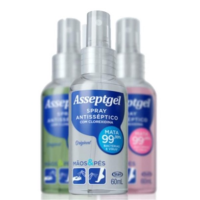 Spray Antisseptico Asseptgel Clorexidina Pink 60 Ml
