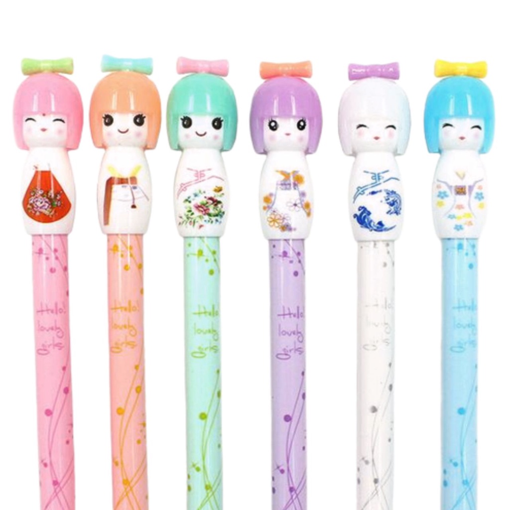 Conjunto de bonecas japonesas kokeshi fofas sem costura com bonecas kawaii  kokeshi fofas